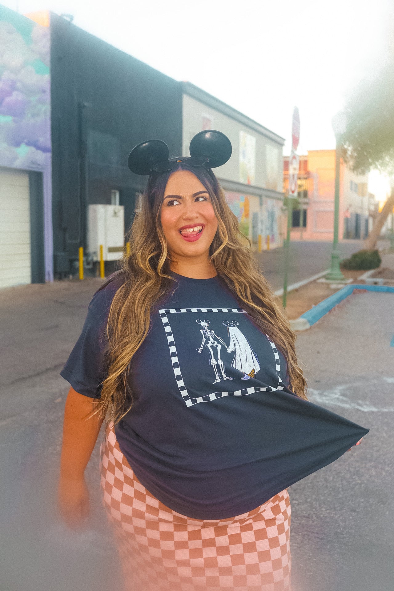 The Spooky Friends Oversized Tee in Vintage Black