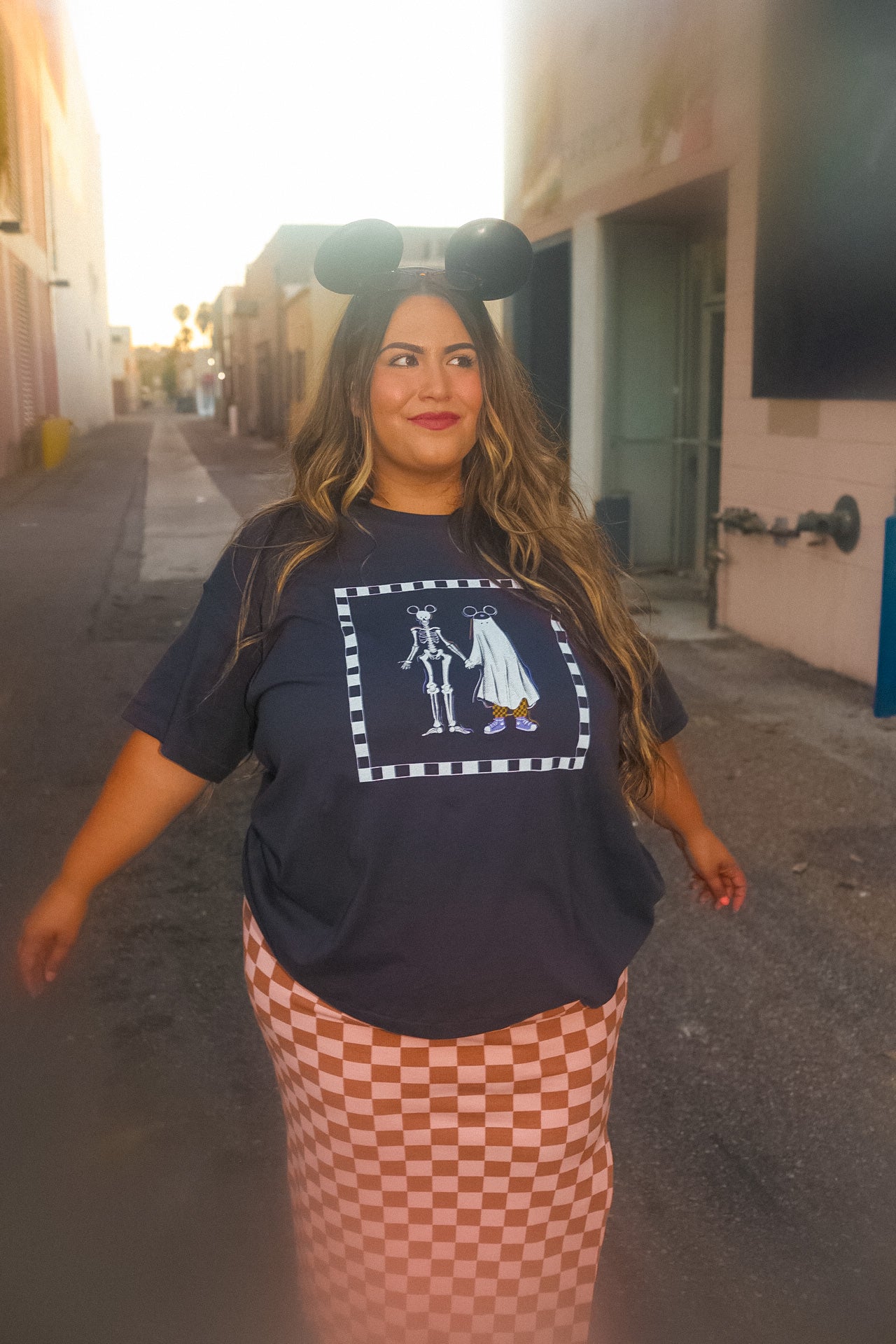 The Spooky Friends Oversized Tee in Vintage Black