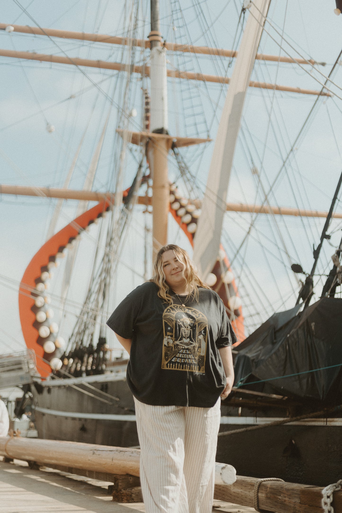 The Pirate Oversized Tee in Vintage Black
