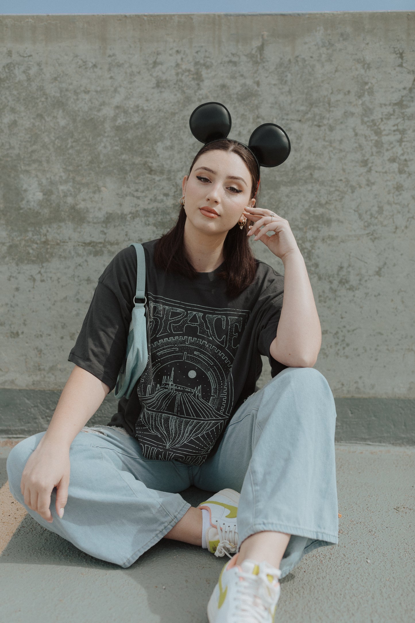 The Space Oversized Tee in Vintage Black *Updated Style*