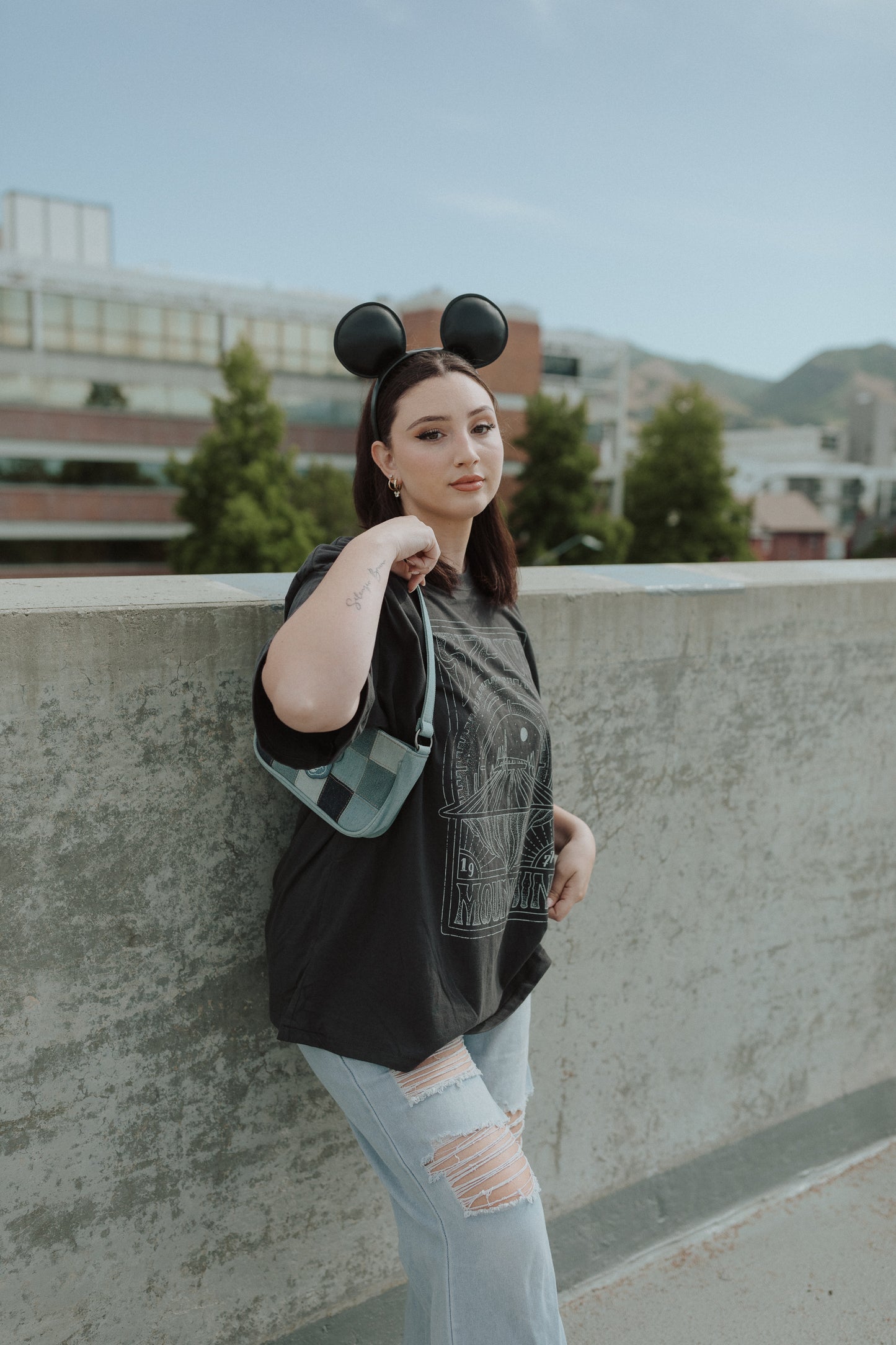 The Space Oversized Tee in Vintage Black *Updated Style*
