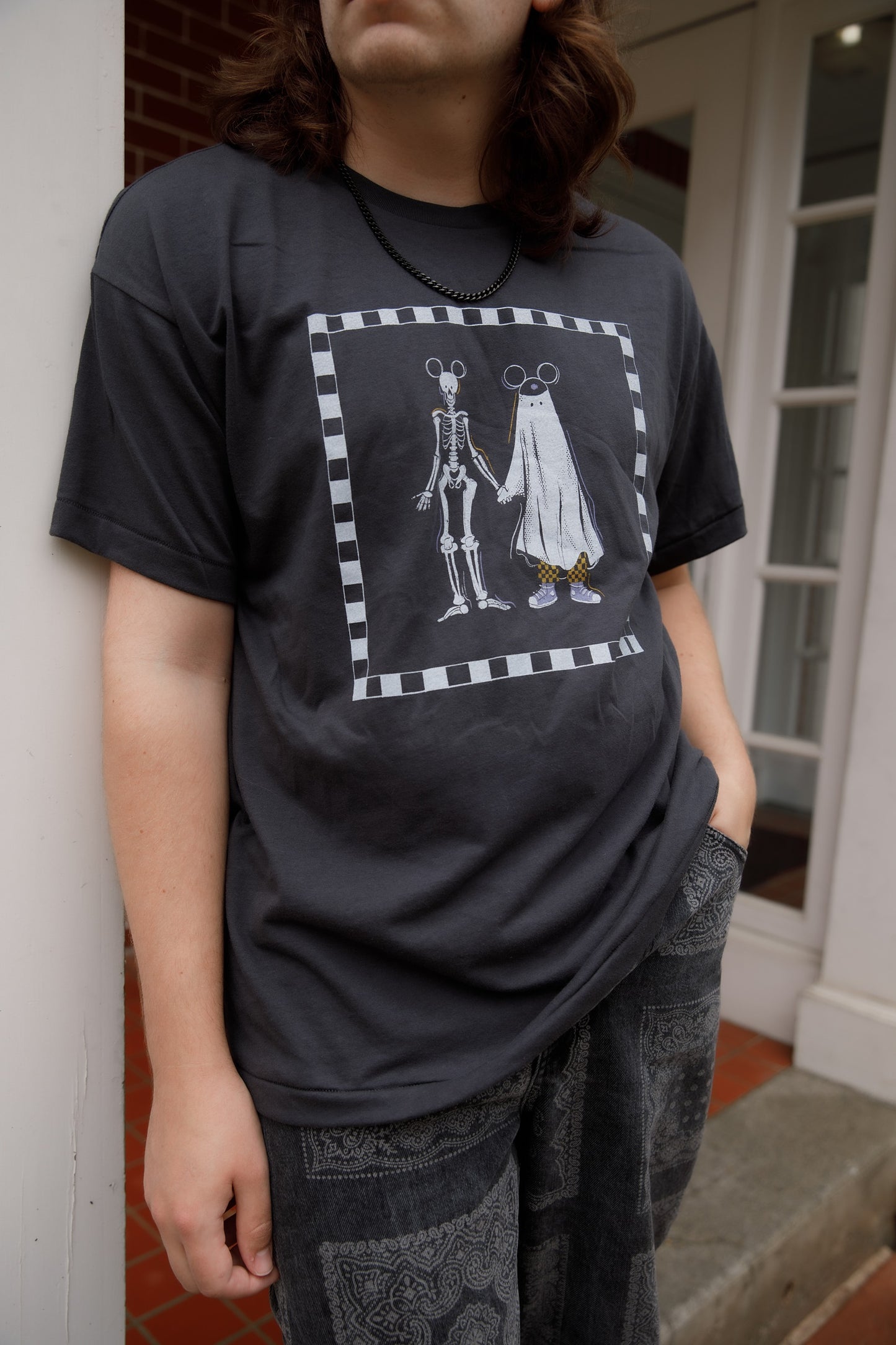The Spooky Friends Oversized Tee in Vintage Black