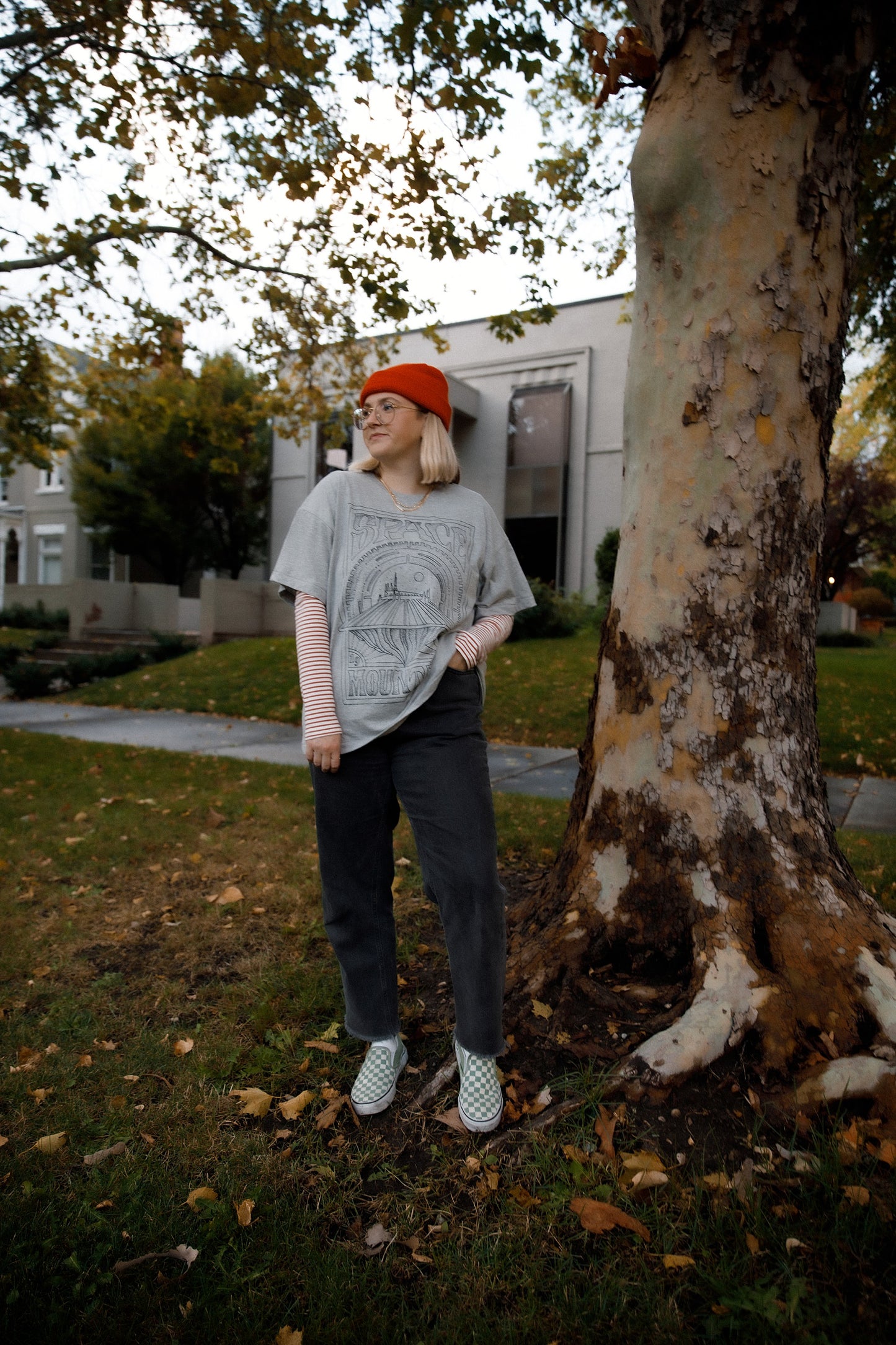 The Space Oversized Tee in Heather Grey