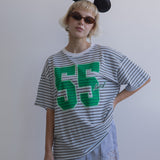 The 1955 Oversized Tee in Sky Stripe