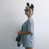 The 1955 Oversized Tee in Sky Stripe