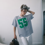 The 1955 Oversized Tee in Sky Stripe