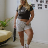The 8 Ball Baby Tee in Vintage Black