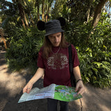 The Animal Kingdom Oversized Tee in Maroon