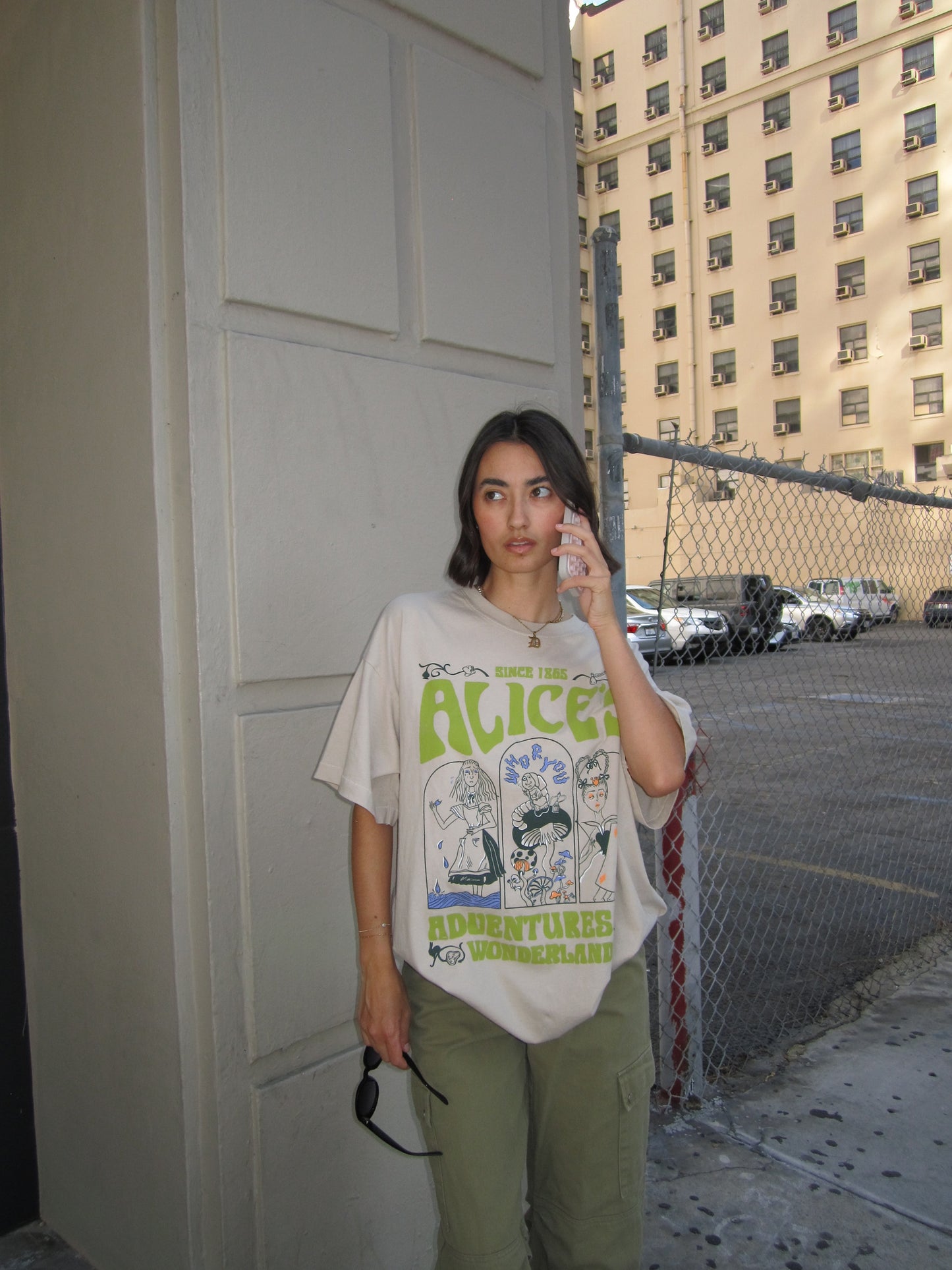 The Alice Oversized Tee in Sand