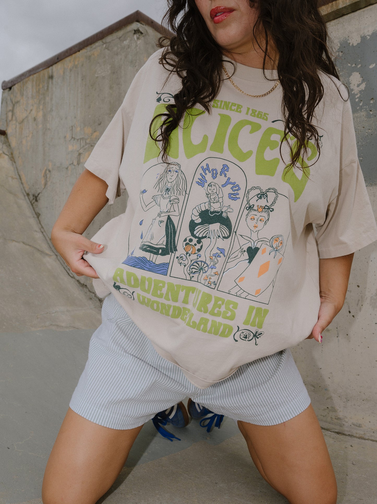 The Alice Oversized Tee in Sand