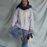 The Dreamer Bears Oversized Crewneck in Heather Grey