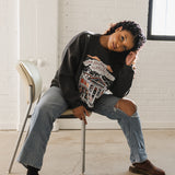 The Mansion Oversized Crewneck in Vintage Black