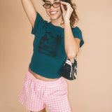 The Sketchbook Mouse Baby Tee in Forest Green