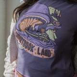 The Storybook Land Ruffle Trim Baby Tee in Purple Haze