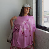 The Alice Flowers Oversized Tee in Pink