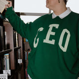 Kinzie Madsen x Subtle Dust: The CEO Oversized Crewneck in Emerald