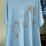 The Silly Ole Bear Oversized Tee in Sky Blue