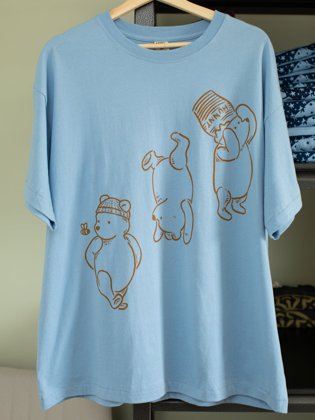 The Silly Ole Bear Oversized Tee in Sky Blue