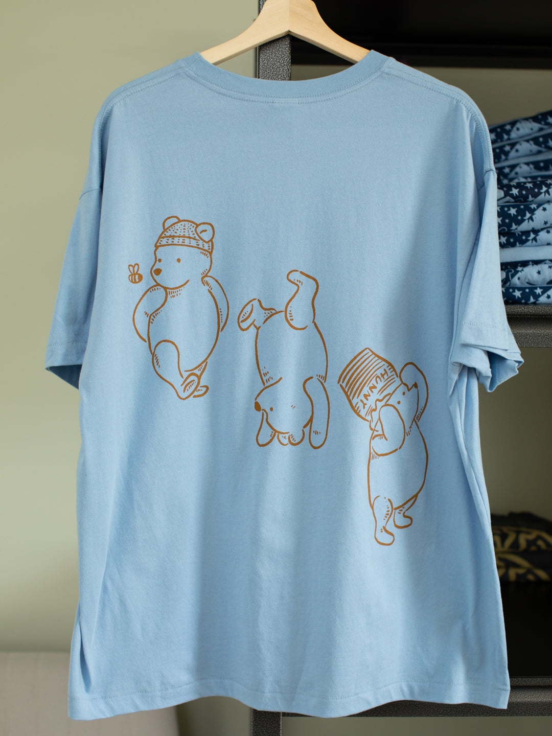 The Silly Ole Bear Oversized Tee in Sky Blue