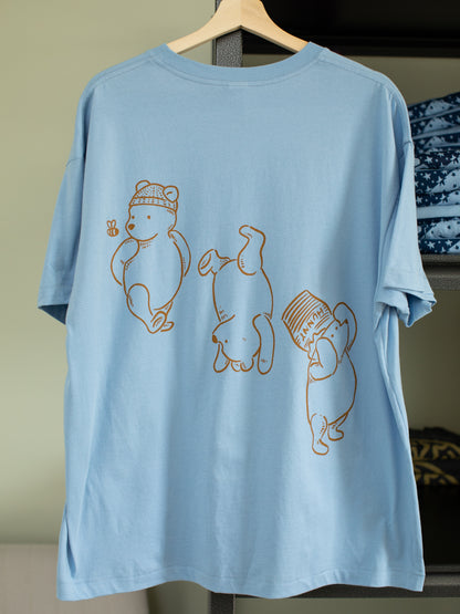 The Silly Ole Bear Oversized Tee in Sky Blue