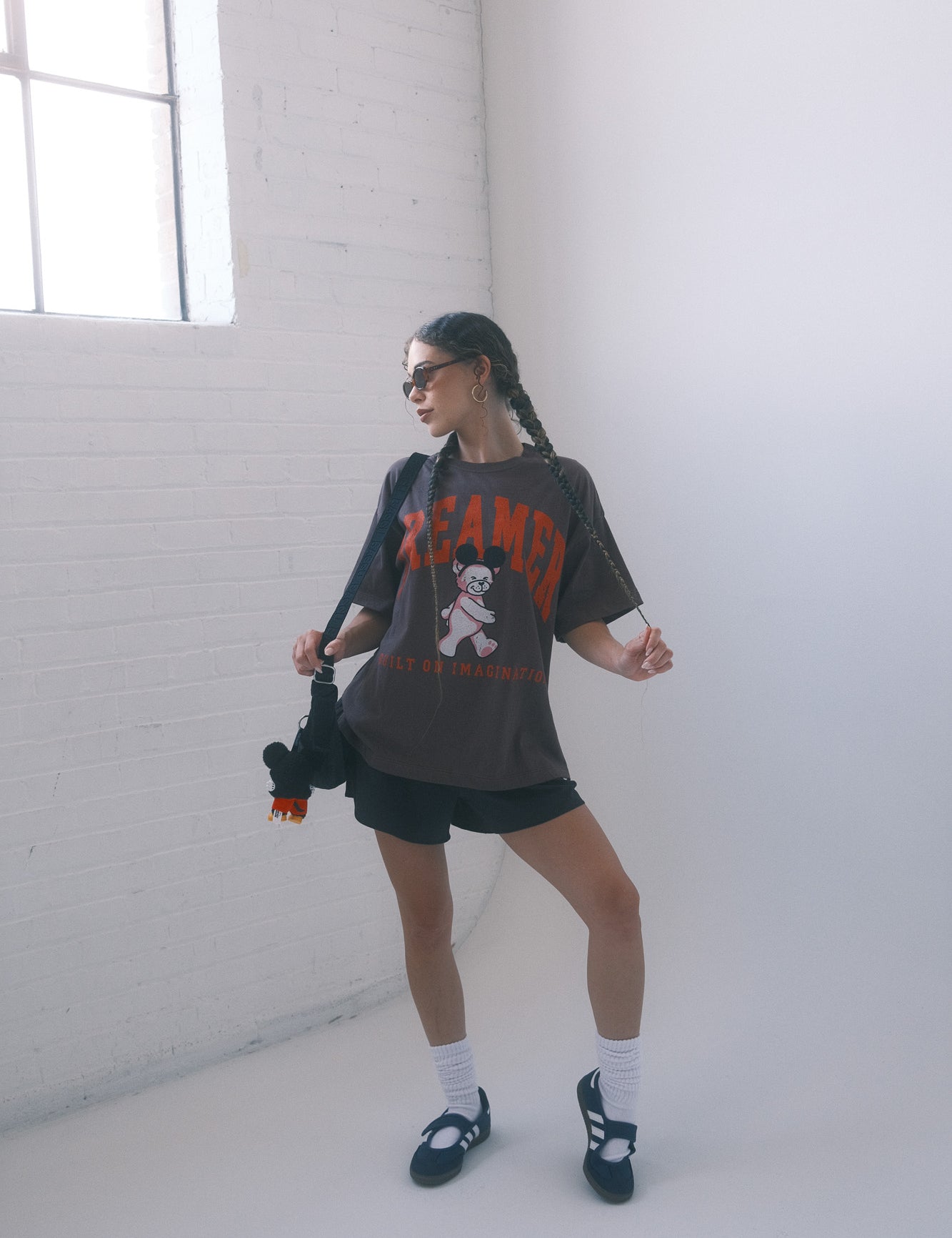 The Dreamer University Oversized Tee in Mocha