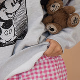 The Sketchbook Mouse Oversized Crewneck in Heather Grey