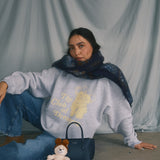 The Dreamer Bears Oversized Crewneck in Heather Grey