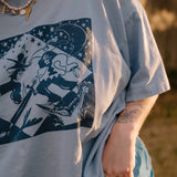 The Neverland Oversized Tee in Sky Blue
