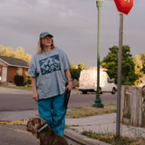 The Neverland Oversized Tee in Sky Blue