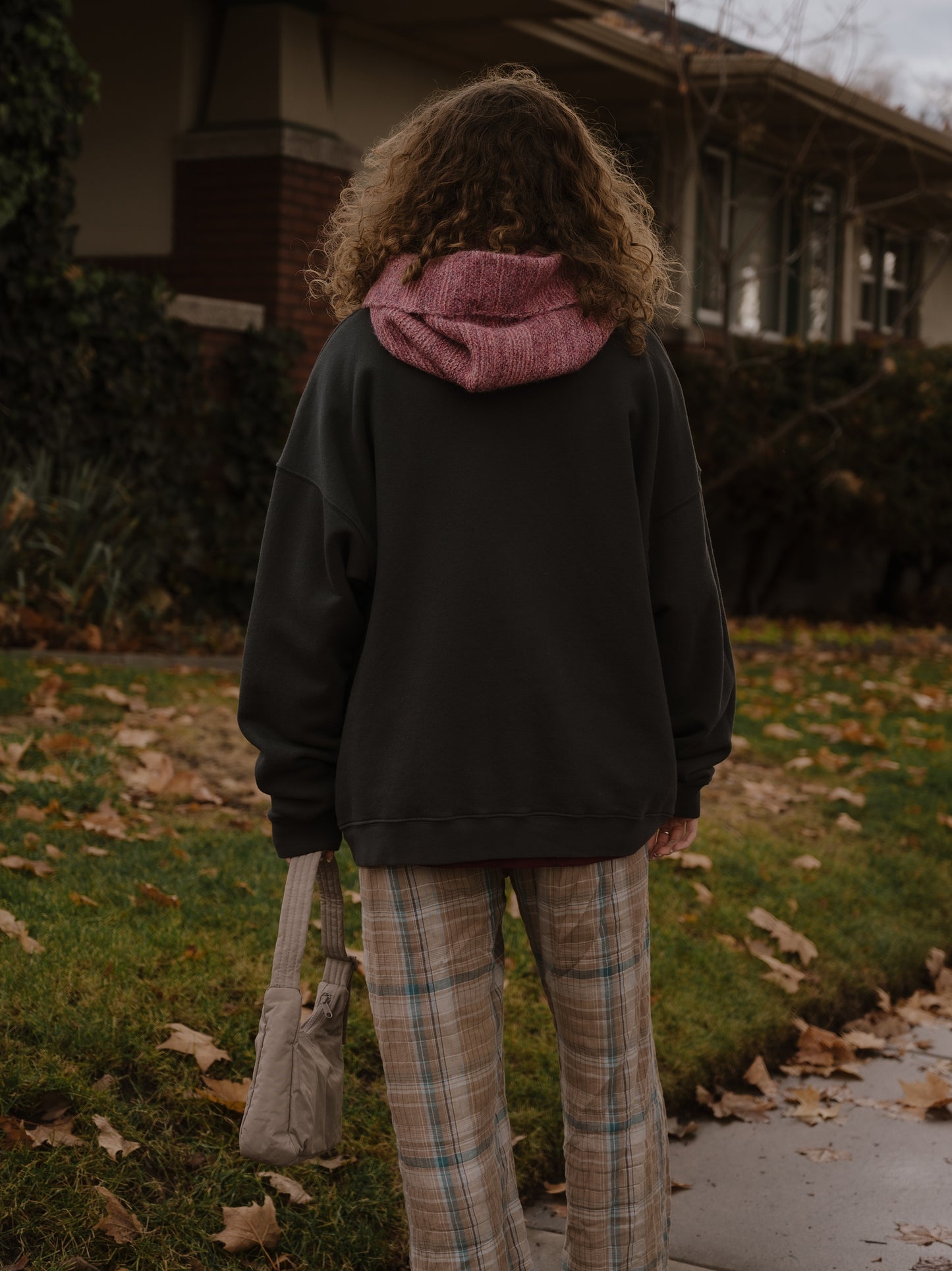 The She Was a Fairy Oversized Crewneck in Vintage Black