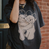 The Park Bears Oversized Tee in Vintage Black