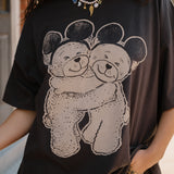 The Park Bears Oversized Tee in Vintage Black