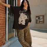 The Park Bears Oversized Tee in Vintage Black