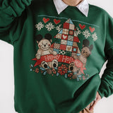 The Holiday Bears Oversized Crewneck in Emerald