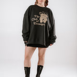 The Dreamer Bears Oversized Crewneck in Vintage Black