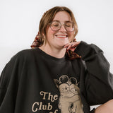 The Dreamer Bears Oversized Crewneck in Vintage Black