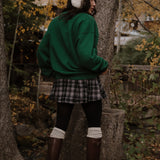 The Holiday Bears Oversized Crewneck in Emerald