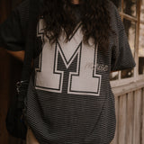 The M Mouse Oversized Tee in Stripe
