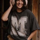 The M Mouse Oversized Tee in Stripe