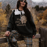 The Dreamer Bears Oversized Crewneck in Vintage Black