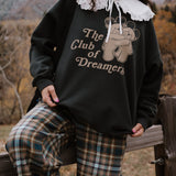 The Dreamer Bears Oversized Crewneck in Vintage Black
