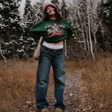 The Holiday Bears Oversized Crewneck in Emerald