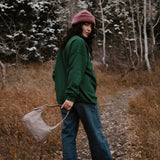 The Holiday Bears Oversized Crewneck in Emerald