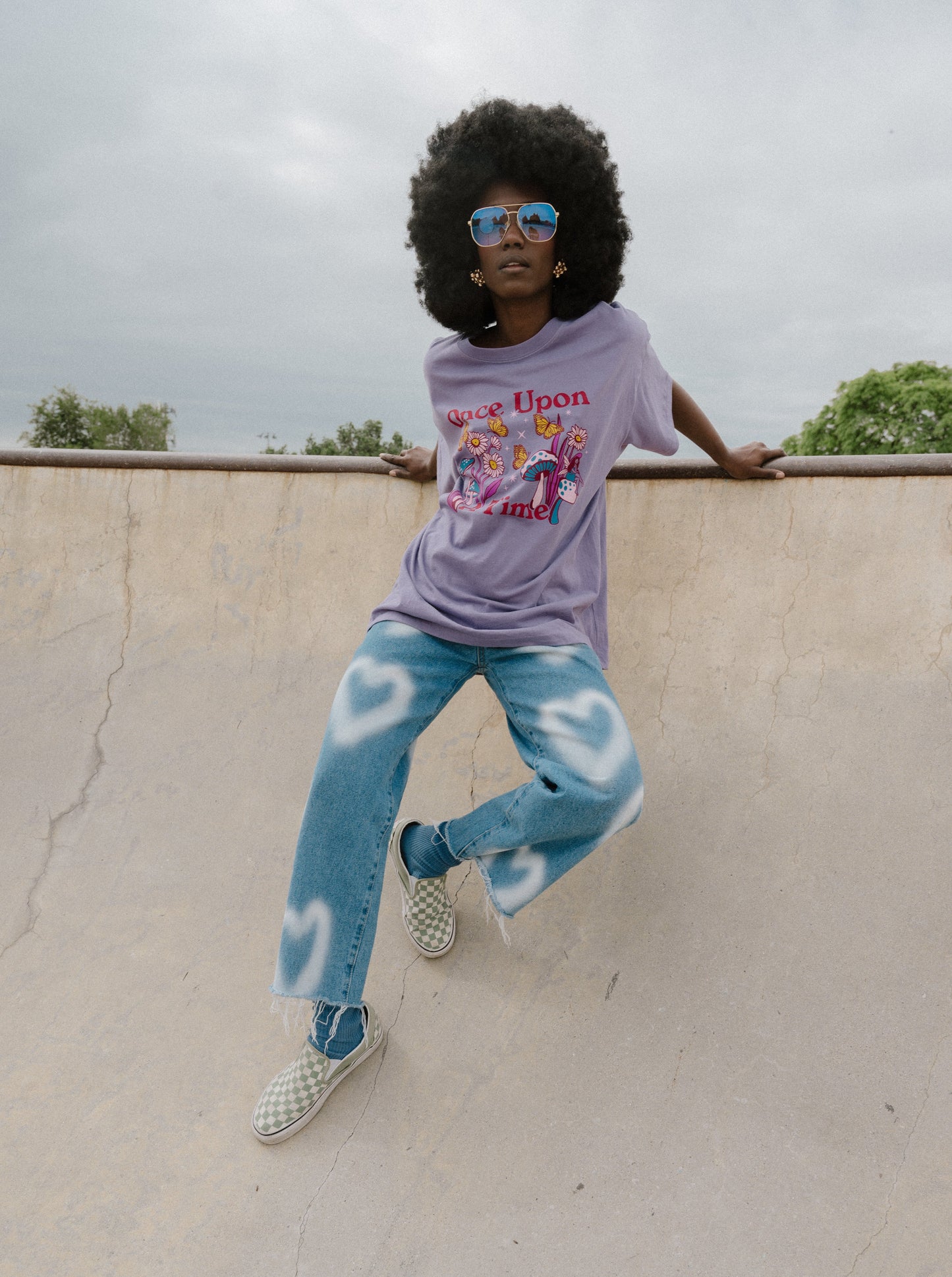 The Once Upon a Time Oversized Tee in Purple Haze