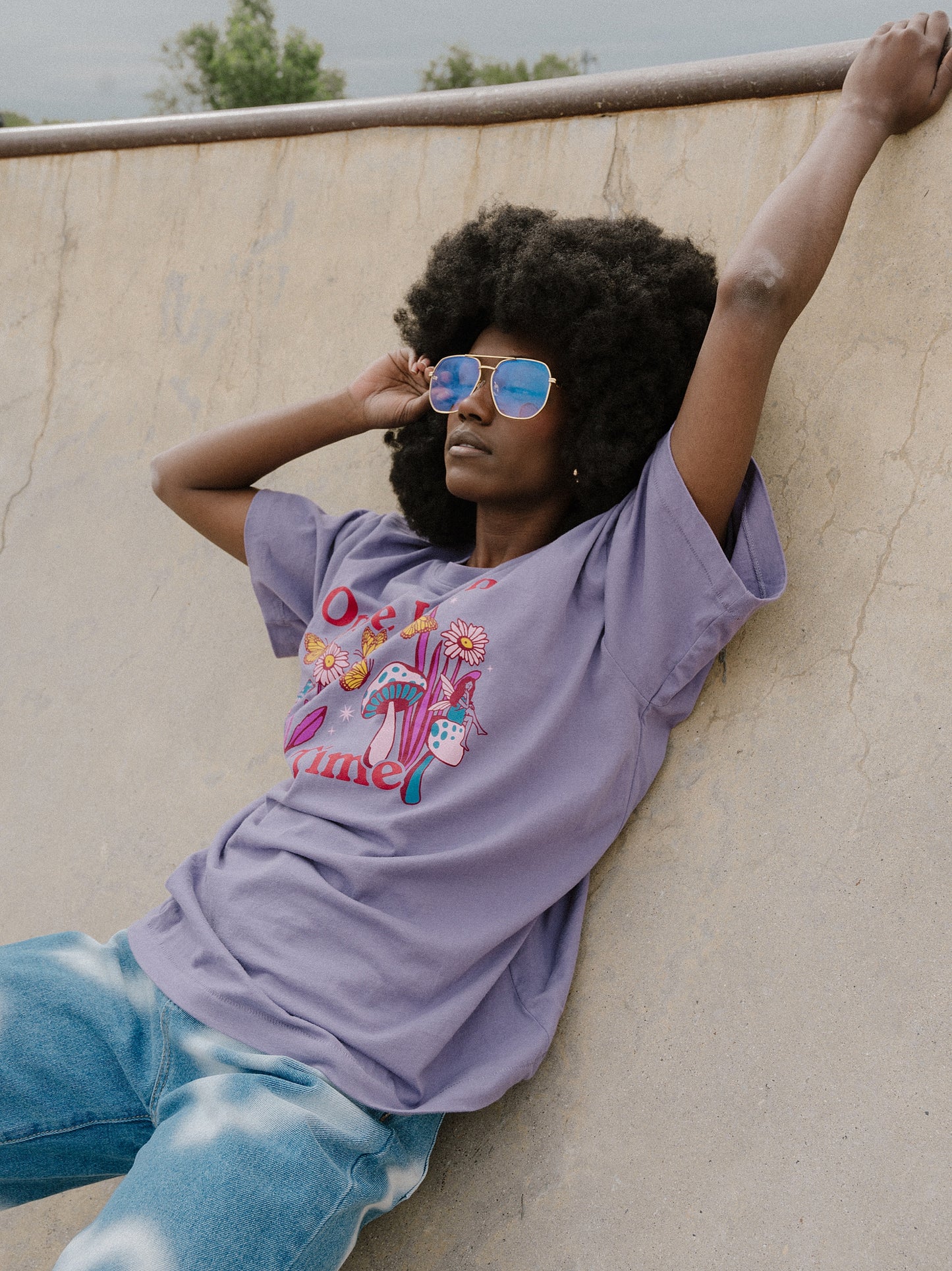 The Once Upon a Time Oversized Tee in Purple Haze