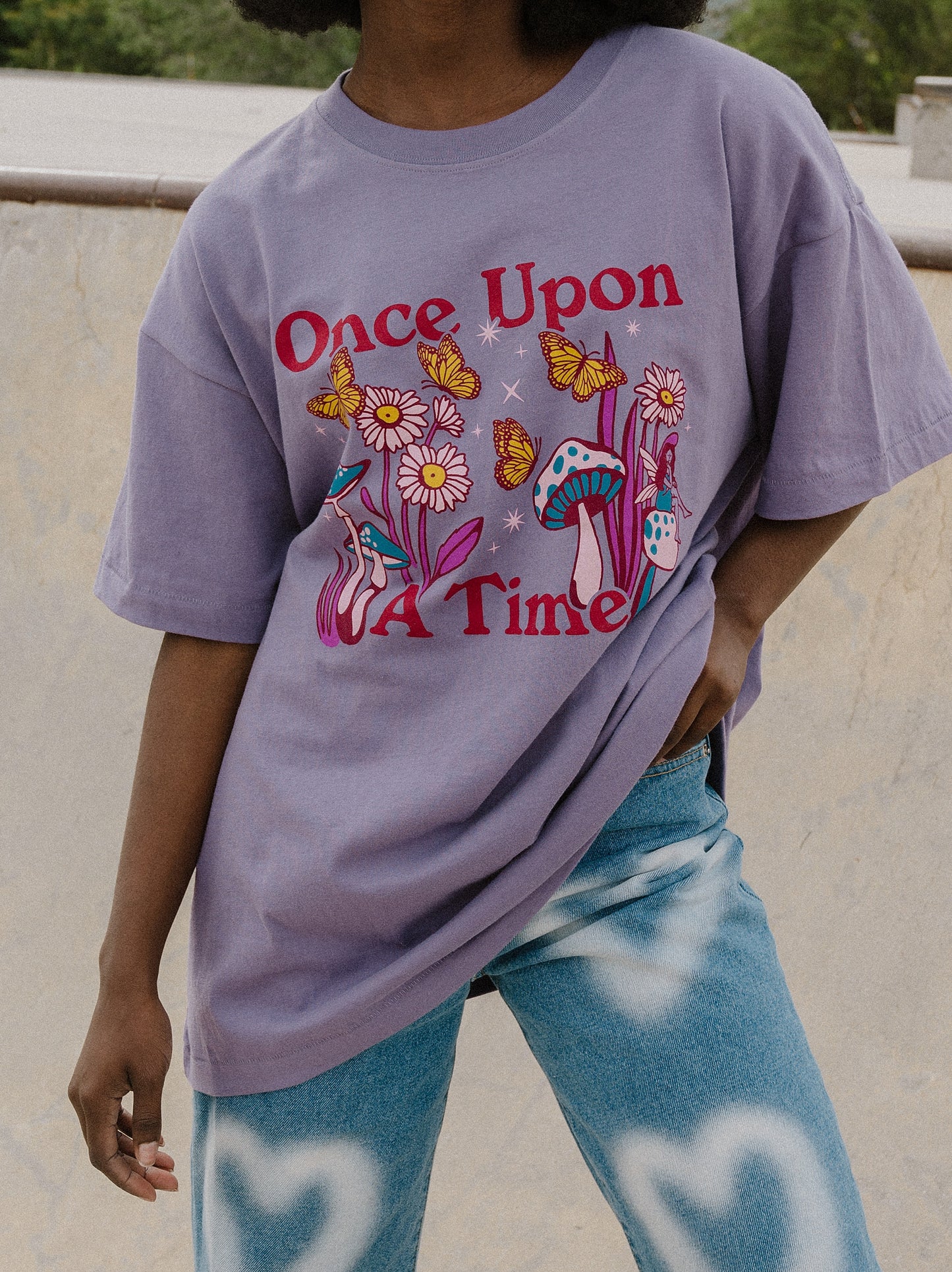 The Once Upon a Time Oversized Tee in Purple Haze