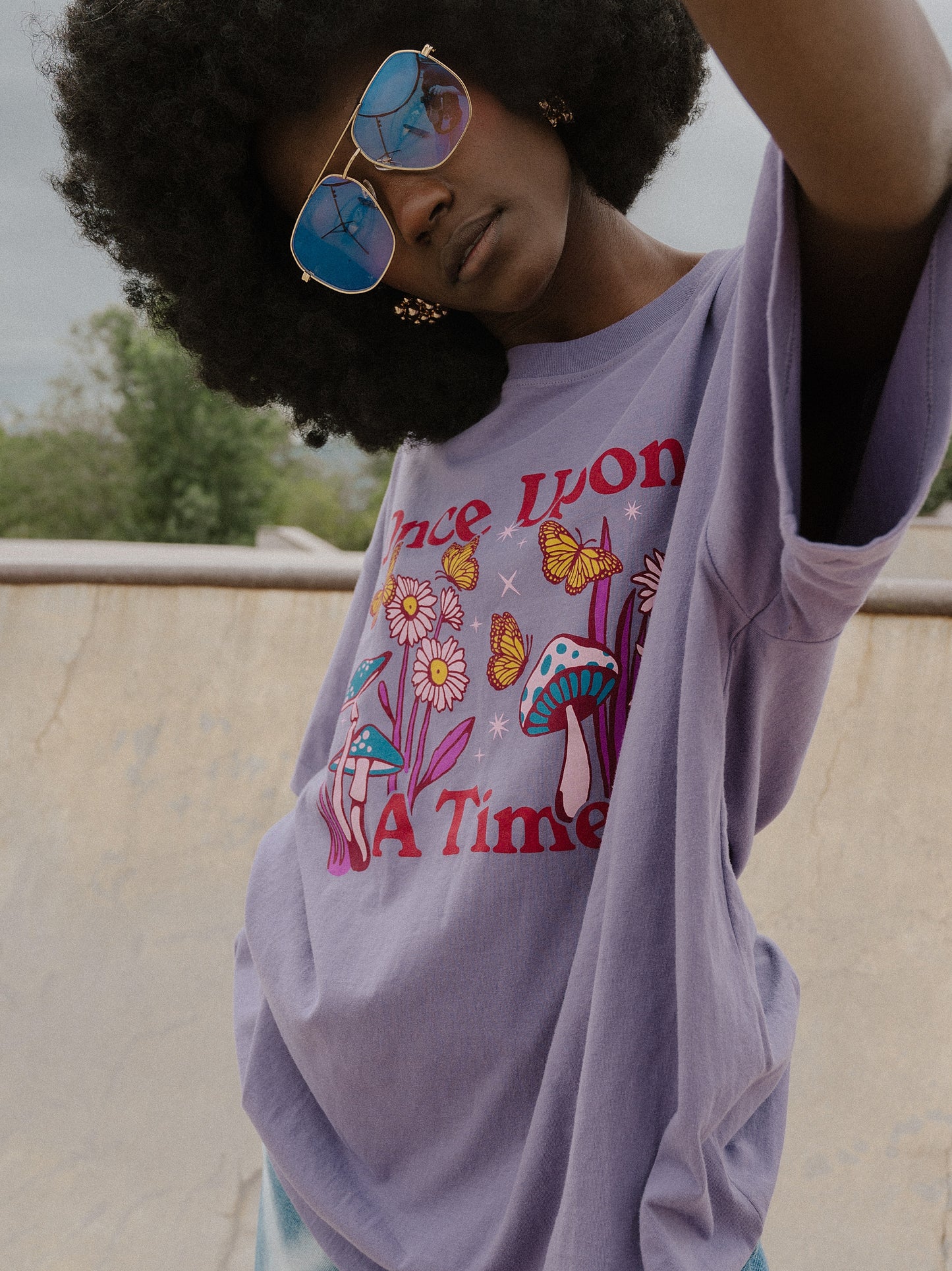 The Once Upon a Time Oversized Tee in Purple Haze