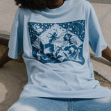 The Neverland Oversized Tee in Sky Blue