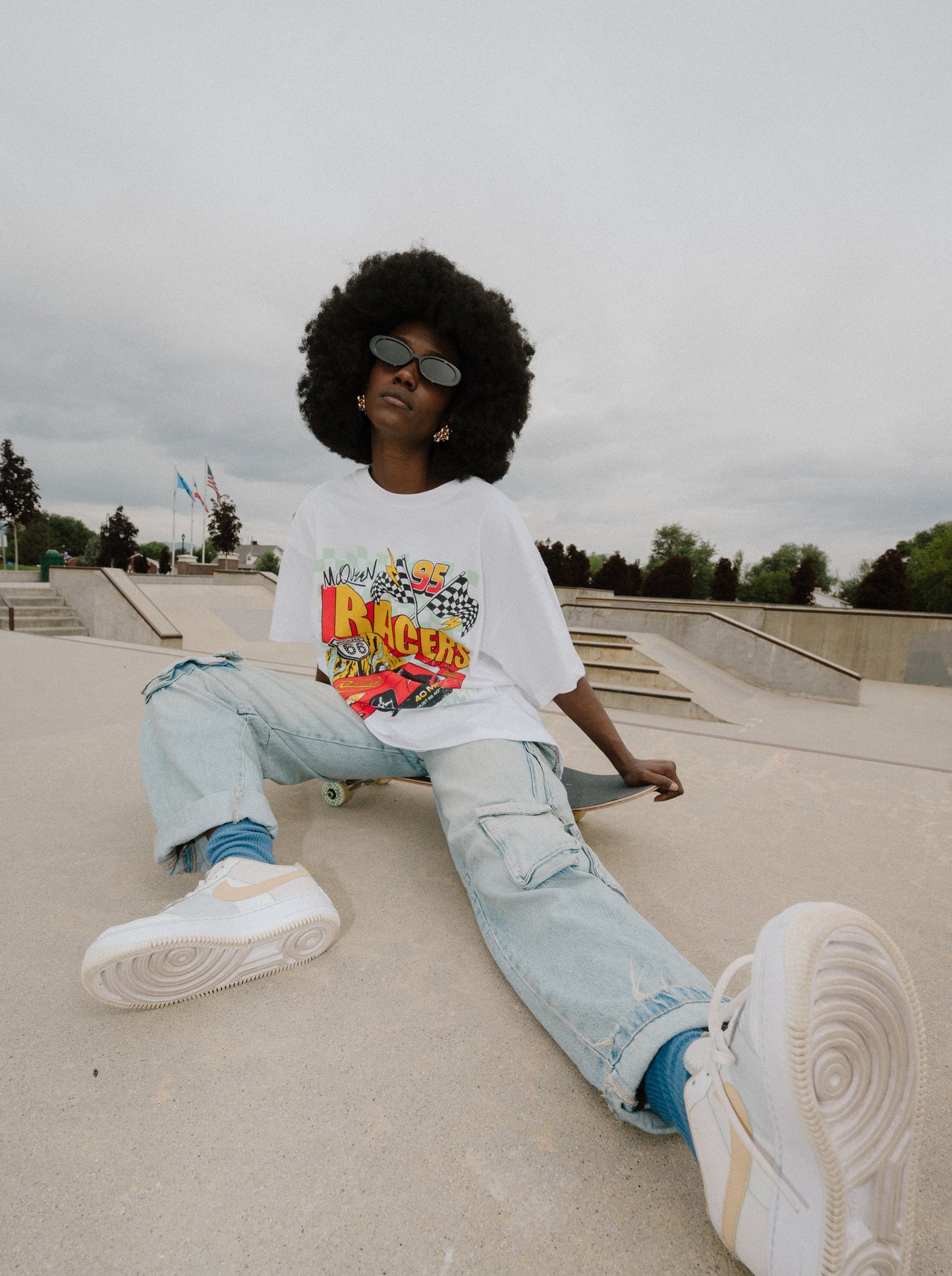 The Racers Oversized Tee in White