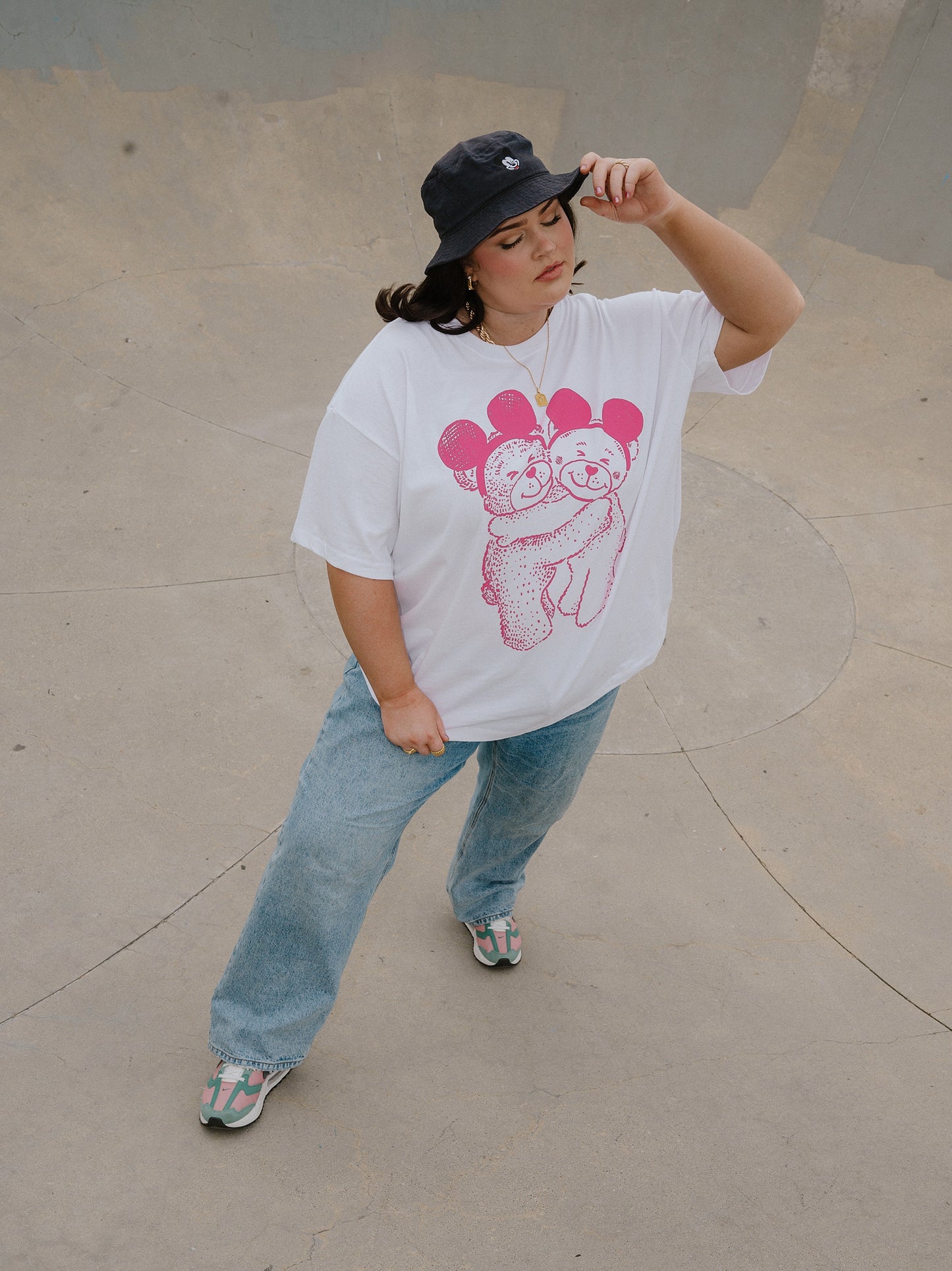 The Park Bears Oversized Tee in White